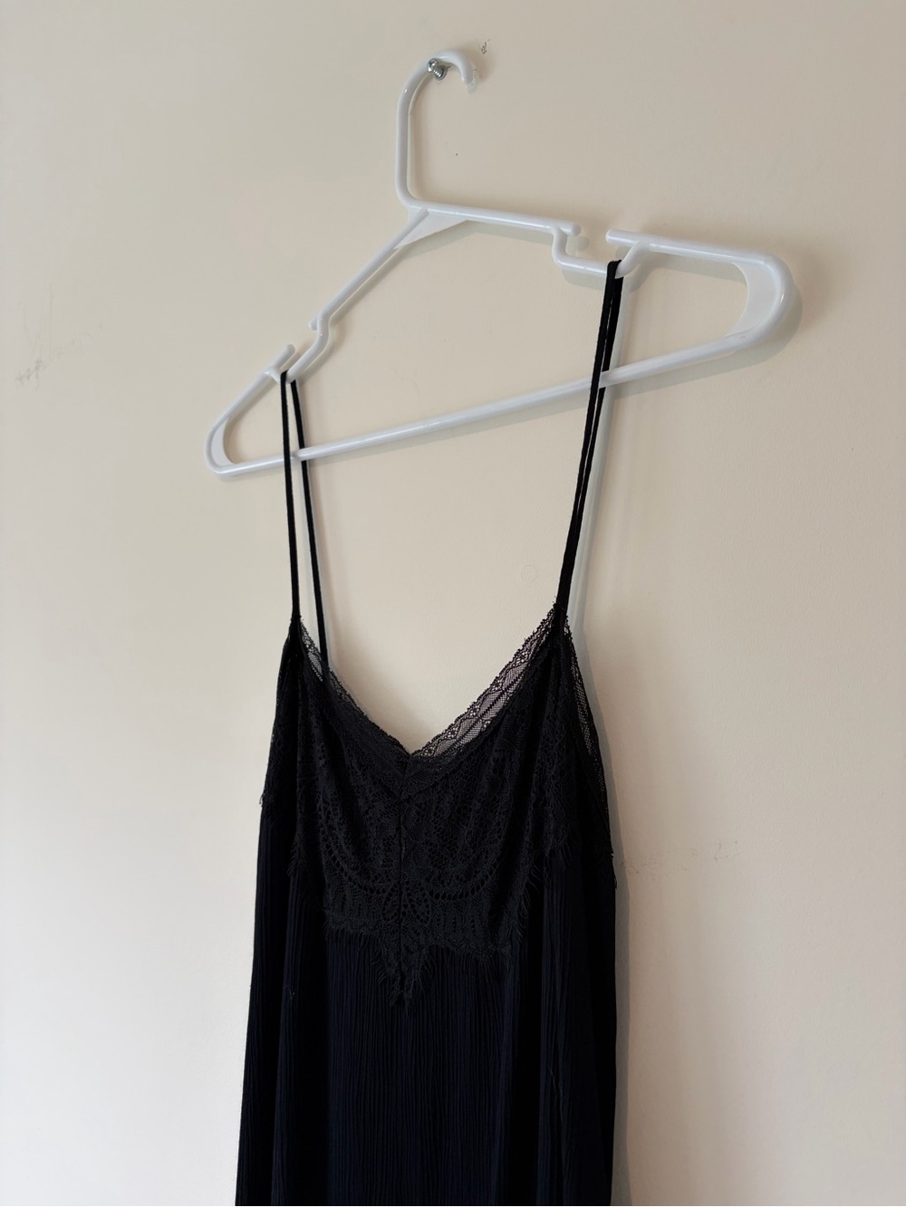 Zara Black Lace-Trim Slip Dress - Picture 4 of 6